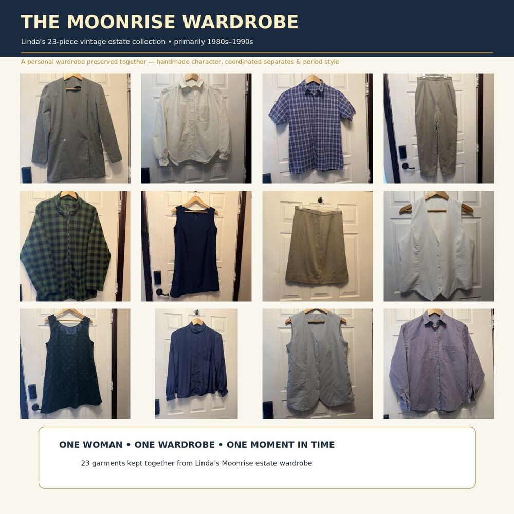 Handmade Estate Wardrobe 23 Pc Womens Clothing 80s 90s Vintage Grandmacore